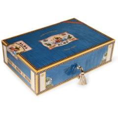 Humidor for 75 cigars blue sycamore